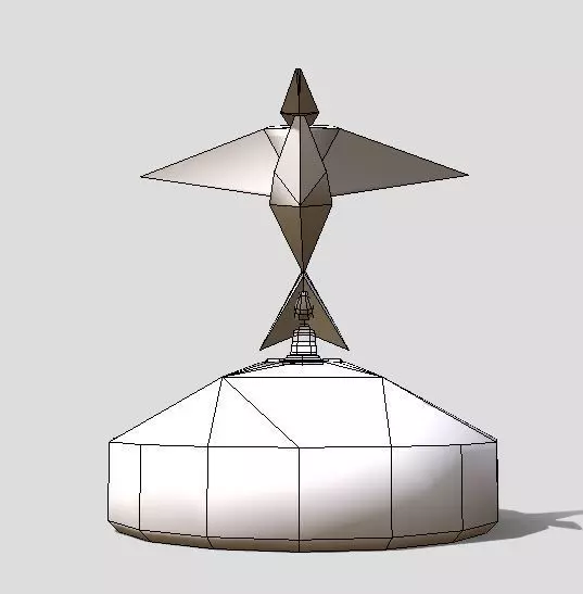 BIRD WIND SCULPTURE MINIATURE Free 3D model_9