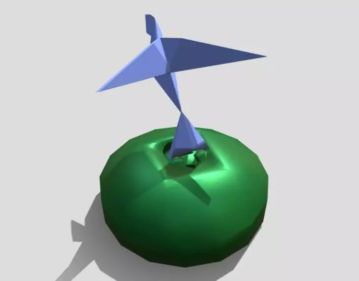 BIRD WIND SCULPTURE MINIATURE Free 3D model_3