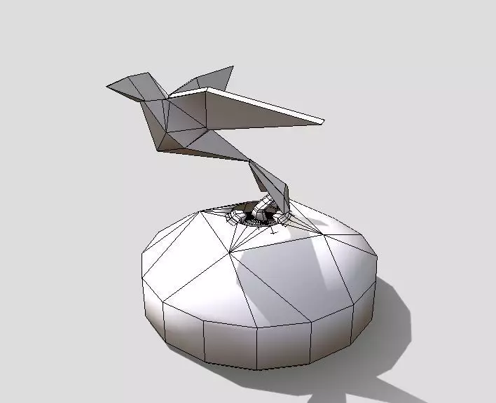 BIRD WIND SCULPTURE MINIATURE Free 3D model_7