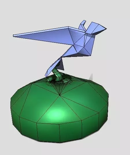 BIRD WIND SCULPTURE MINIATURE Free 3D model_1