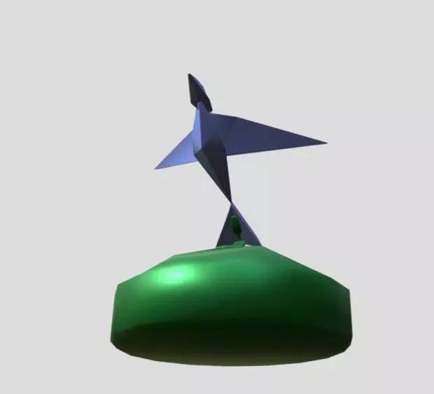 BIRD WIND SCULPTURE MINIATURE Free 3D model_2