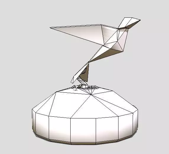 BIRD WIND SCULPTURE MINIATURE Free 3D model_8