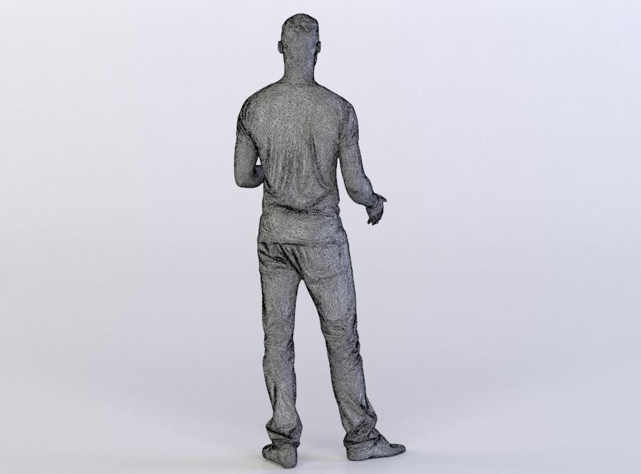 Aaron 0050 Man Standing, Holding a Cup 3D model_6