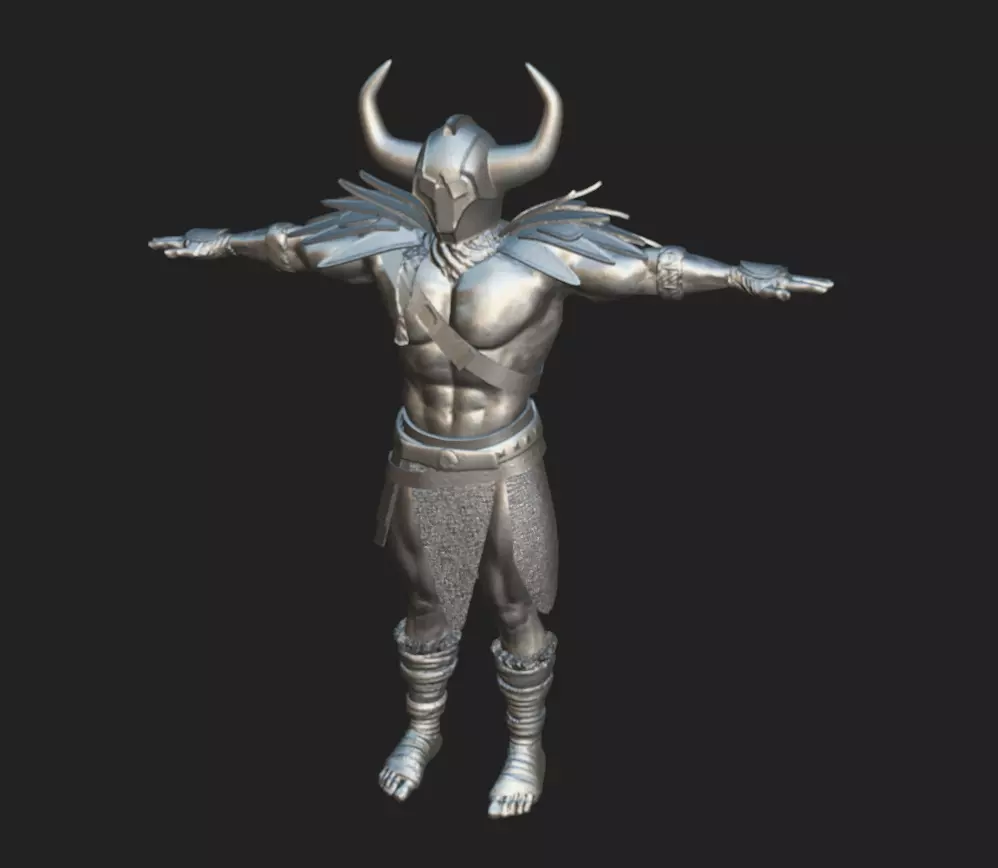 Barbarian 05 - Read the Description Low-poly 3D model_9