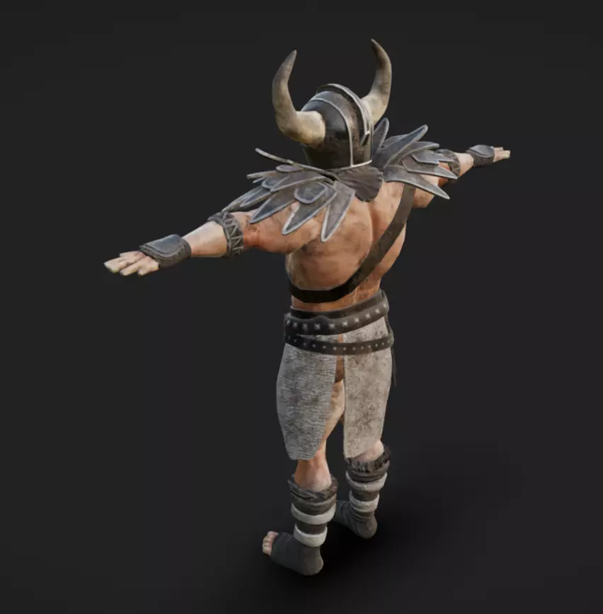 Barbarian 05 - Read the Description Low-poly 3D model_4
