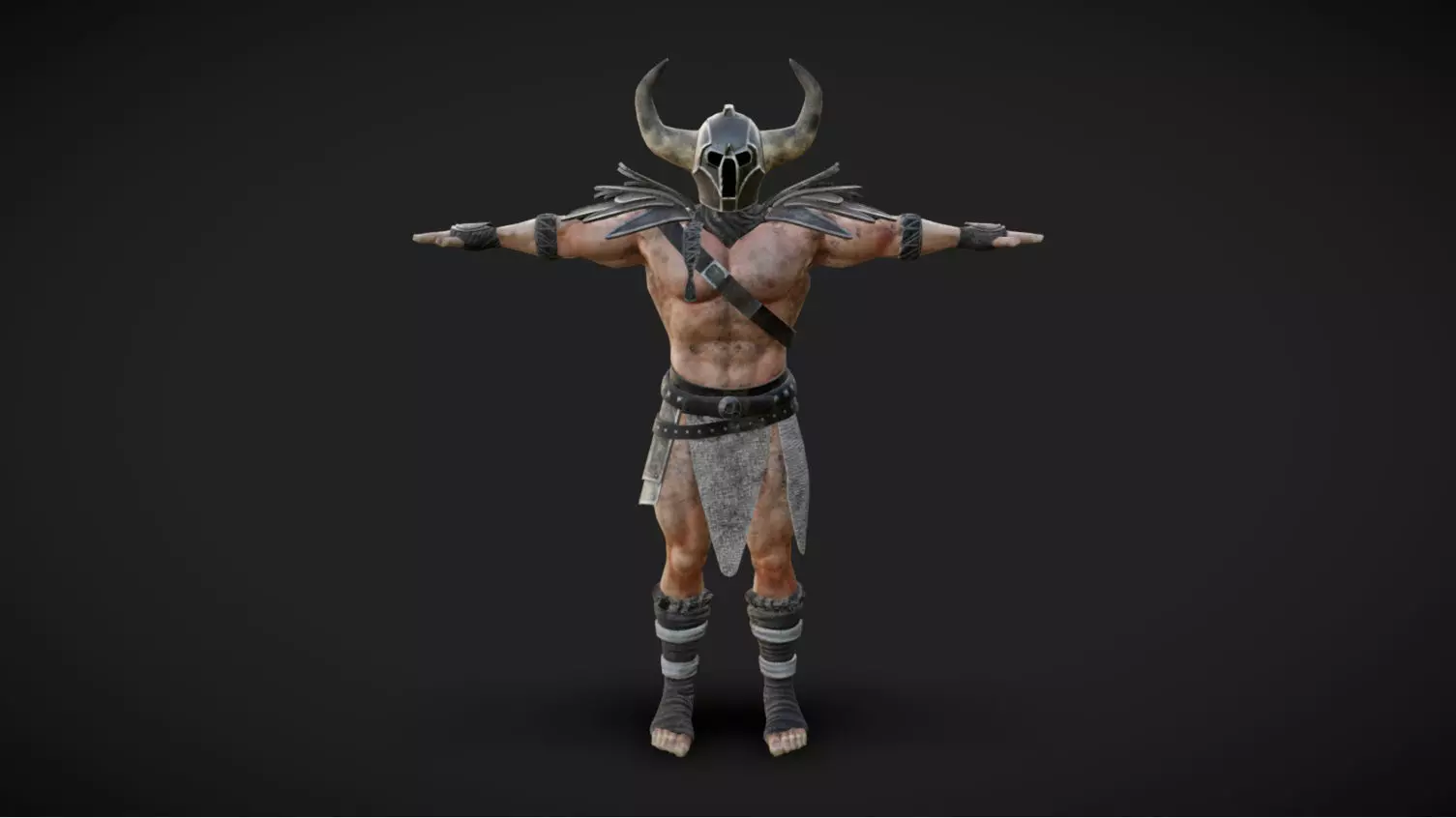 Barbarian 05 - Read the Description Low-poly 3D model_0
