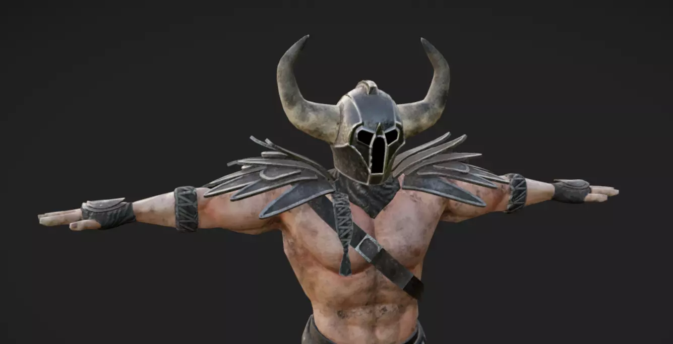 Barbarian 05 - Read the Description Low-poly 3D model_6