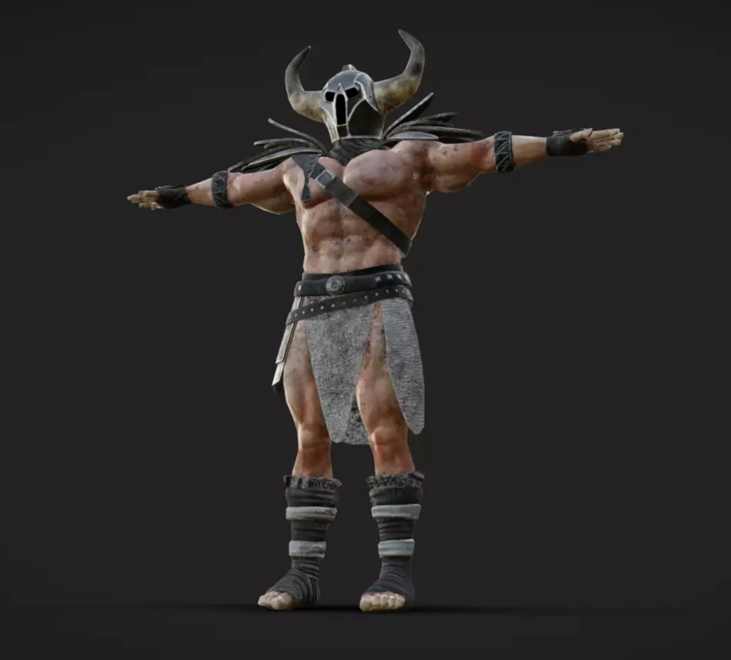 Barbarian 05 - Read the Description Low-poly 3D model_7