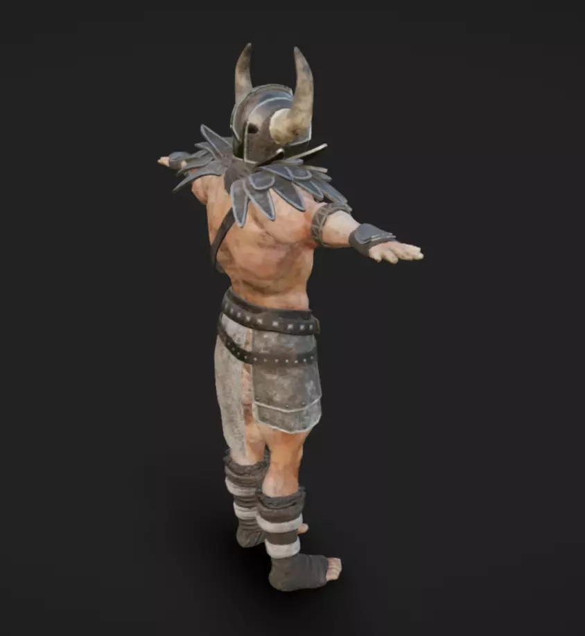 Barbarian 05 - Read the Description Low-poly 3D model_2
