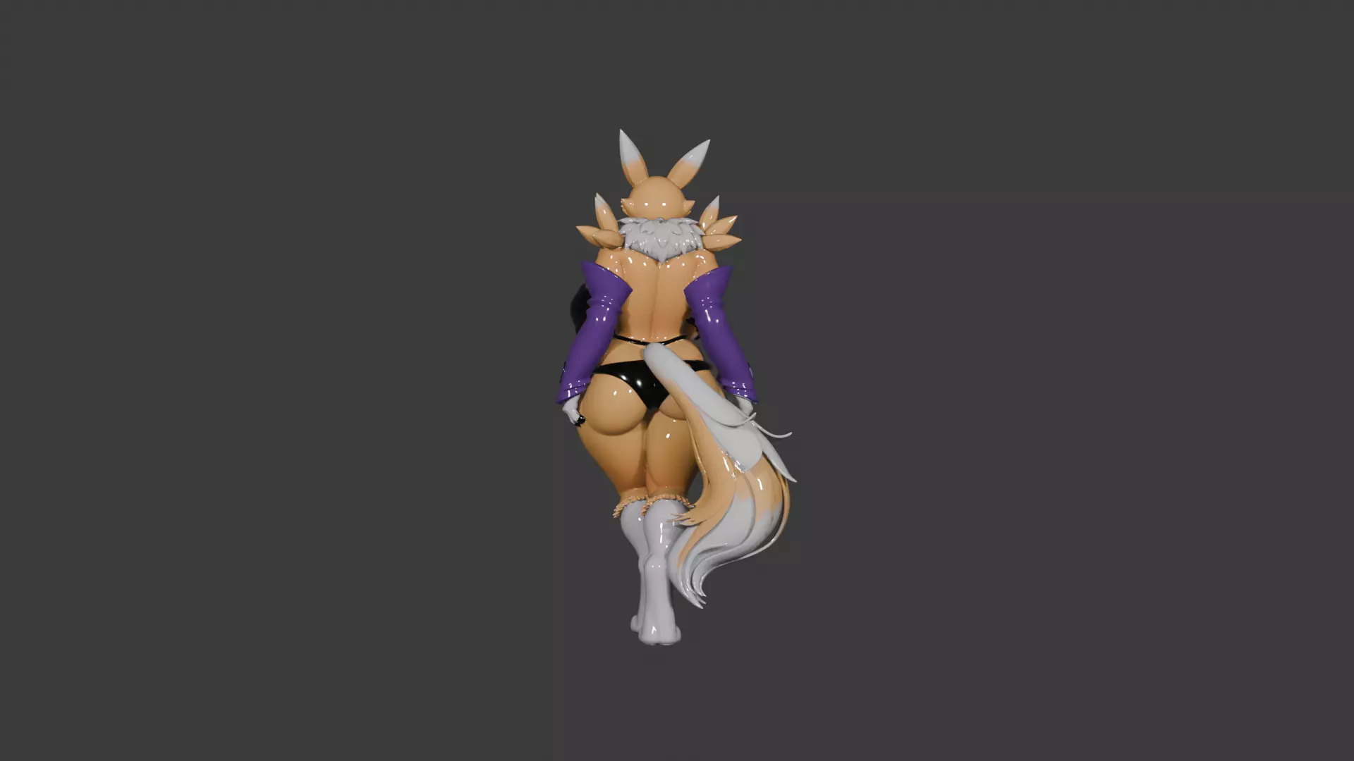 Forest Guardian Renamon Stylized 3D Character Model 3D model_1