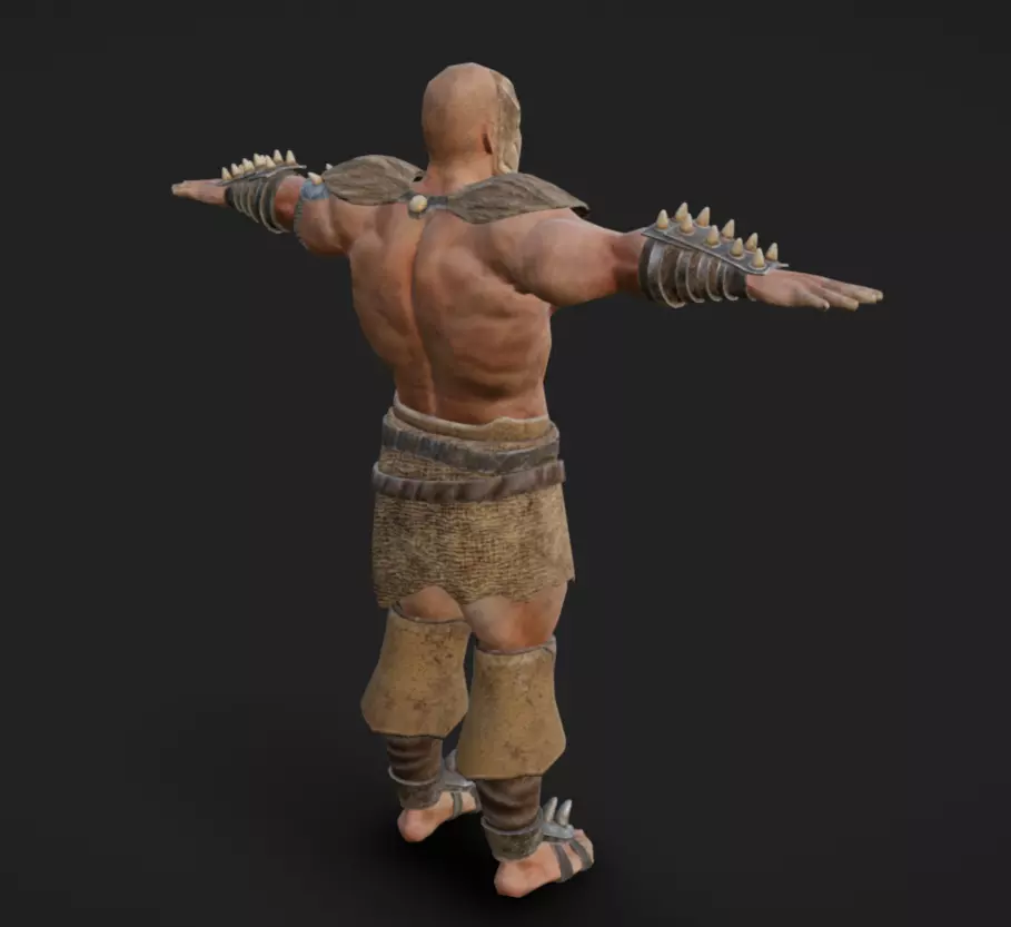 Barbarian 06 - Read the Description Low-poly 3D model_5