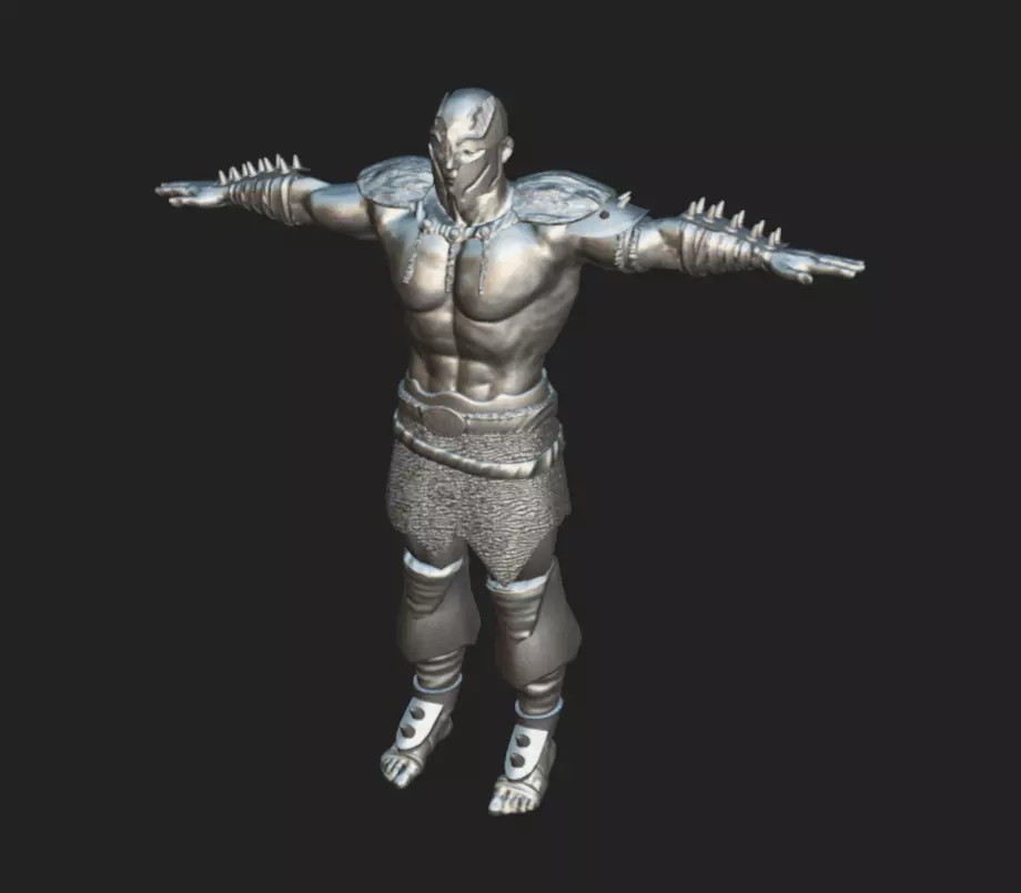 Barbarian 06 - Read the Description Low-poly 3D model_9