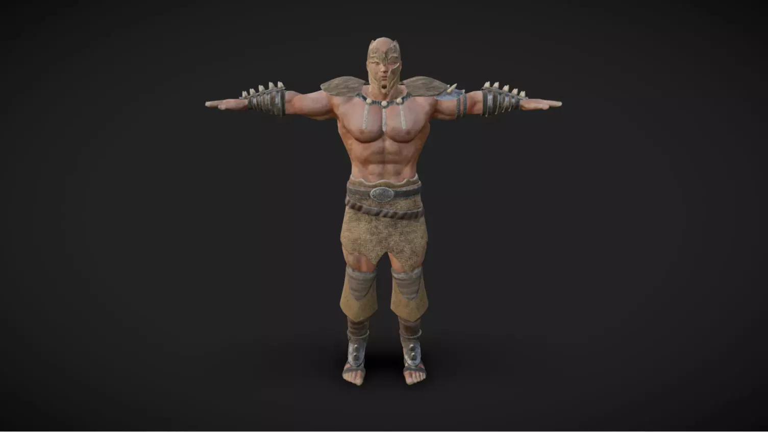 Barbarian 06 - Read the Description Low-poly 3D model_0