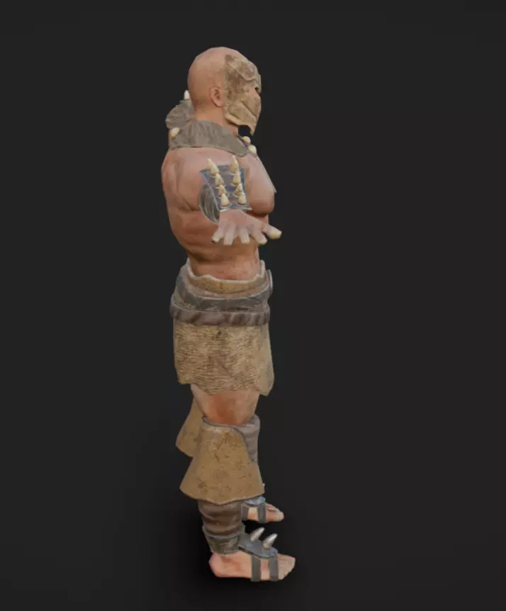 Barbarian 06 - Read the Description Low-poly 3D model_3