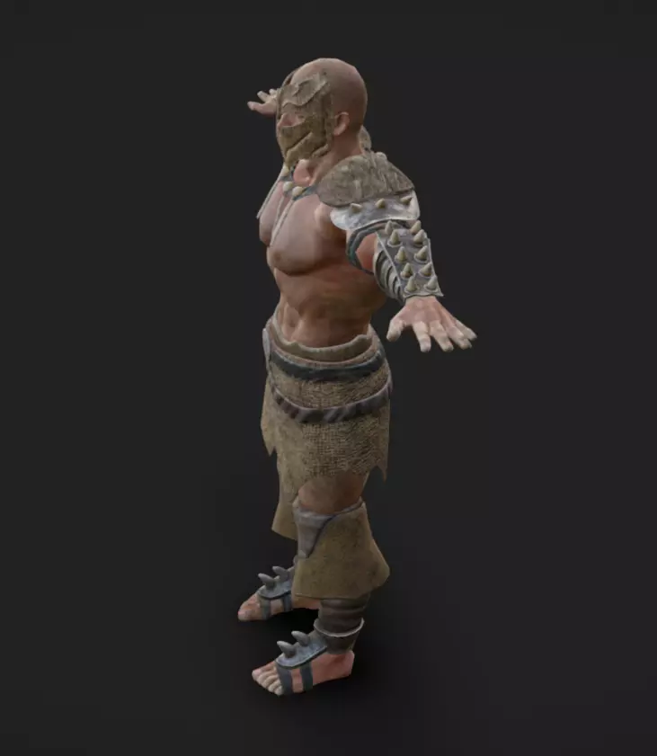 Barbarian 06 - Read the Description Low-poly 3D model_4