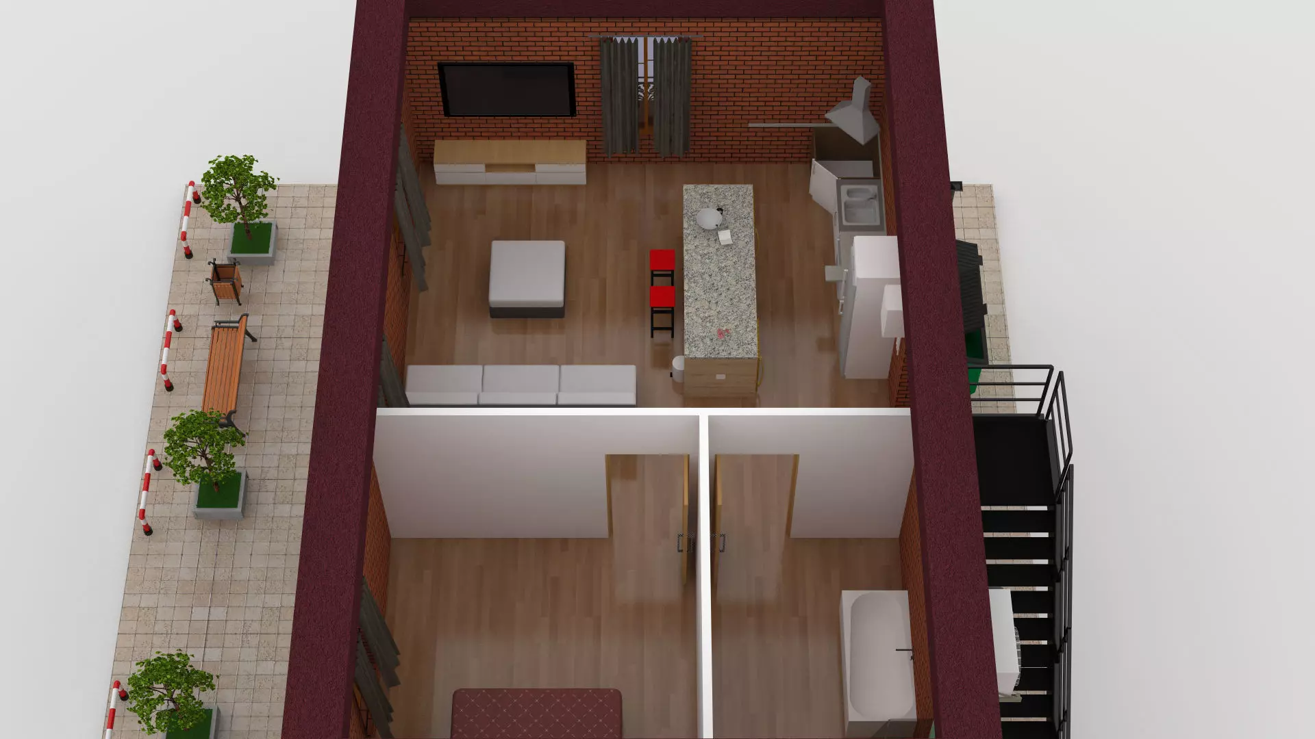 Pastry Shop Low-poly 3D model_8