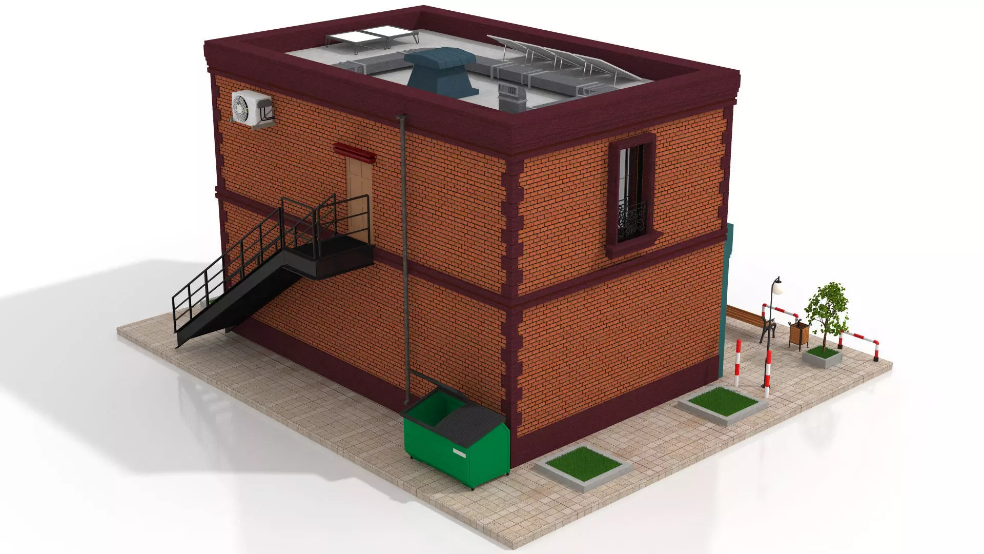 Pastry Shop Low-poly 3D model_7