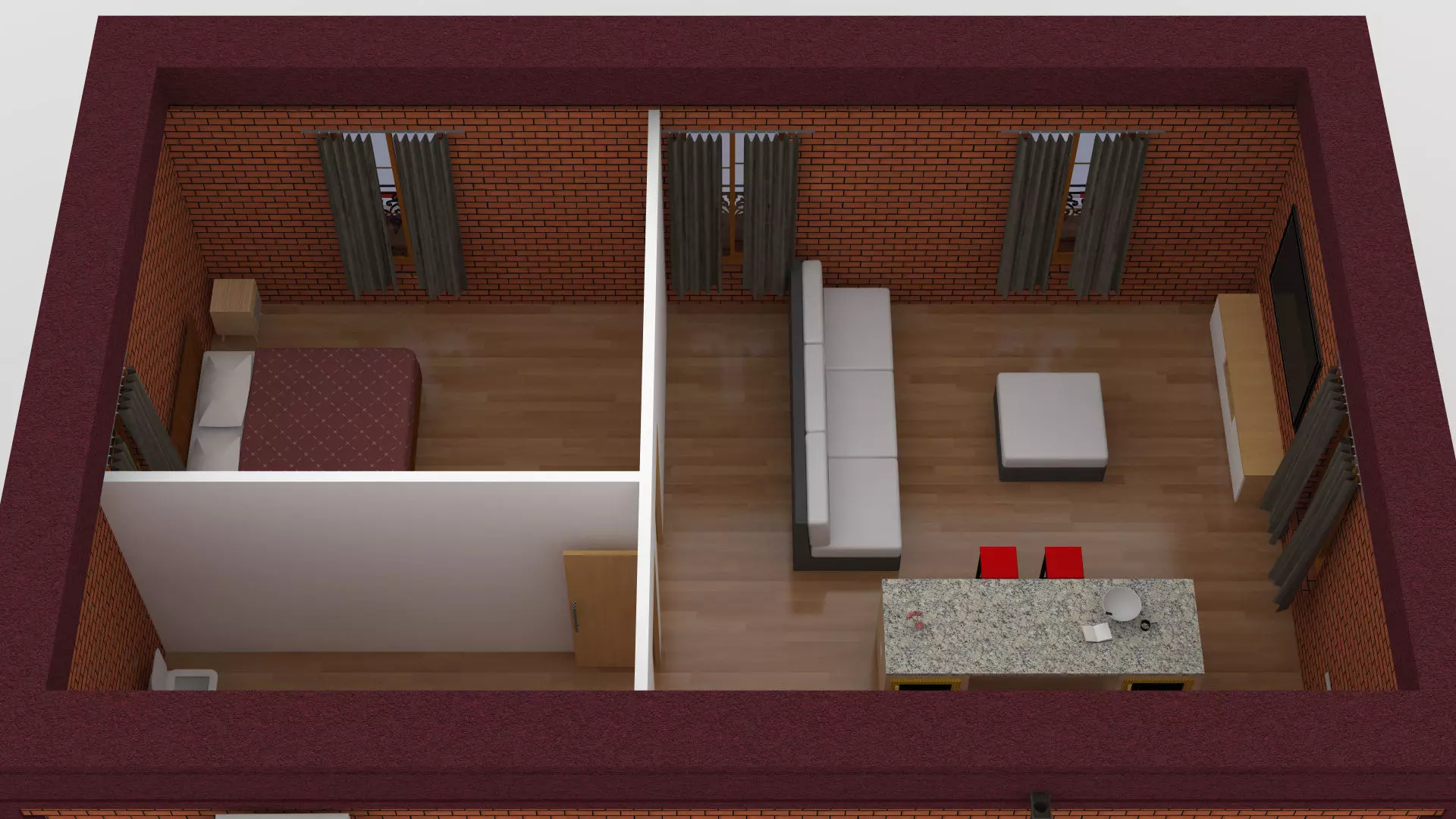 Pastry Shop Low-poly 3D model_9