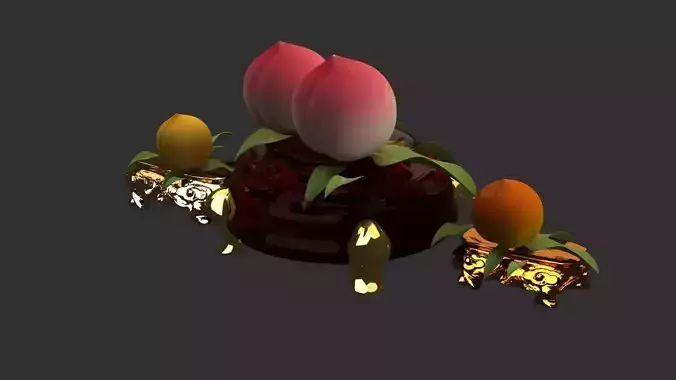 Chinese  peach figure