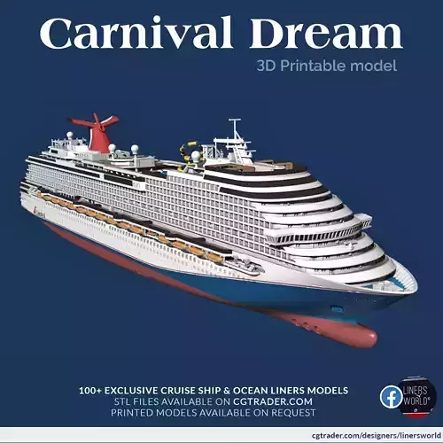 CARNIVAL DREAM cruise ship print ready model