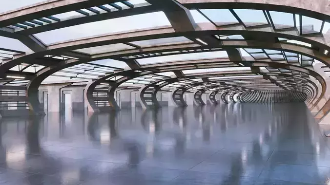 Vehicle Rendering Scene - Architectural Background - V1U9