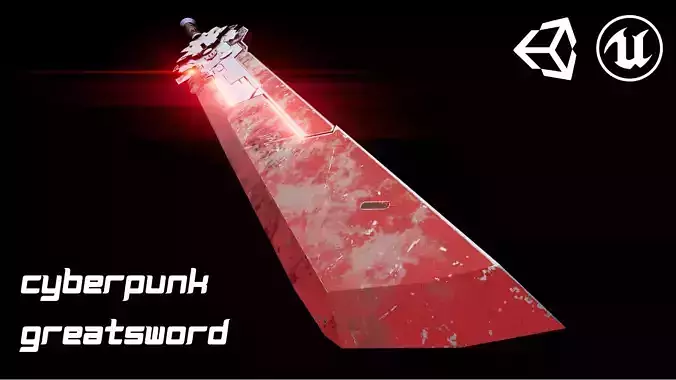 FREE Cyberpunk Greatsword Game Ready Energy Weapon