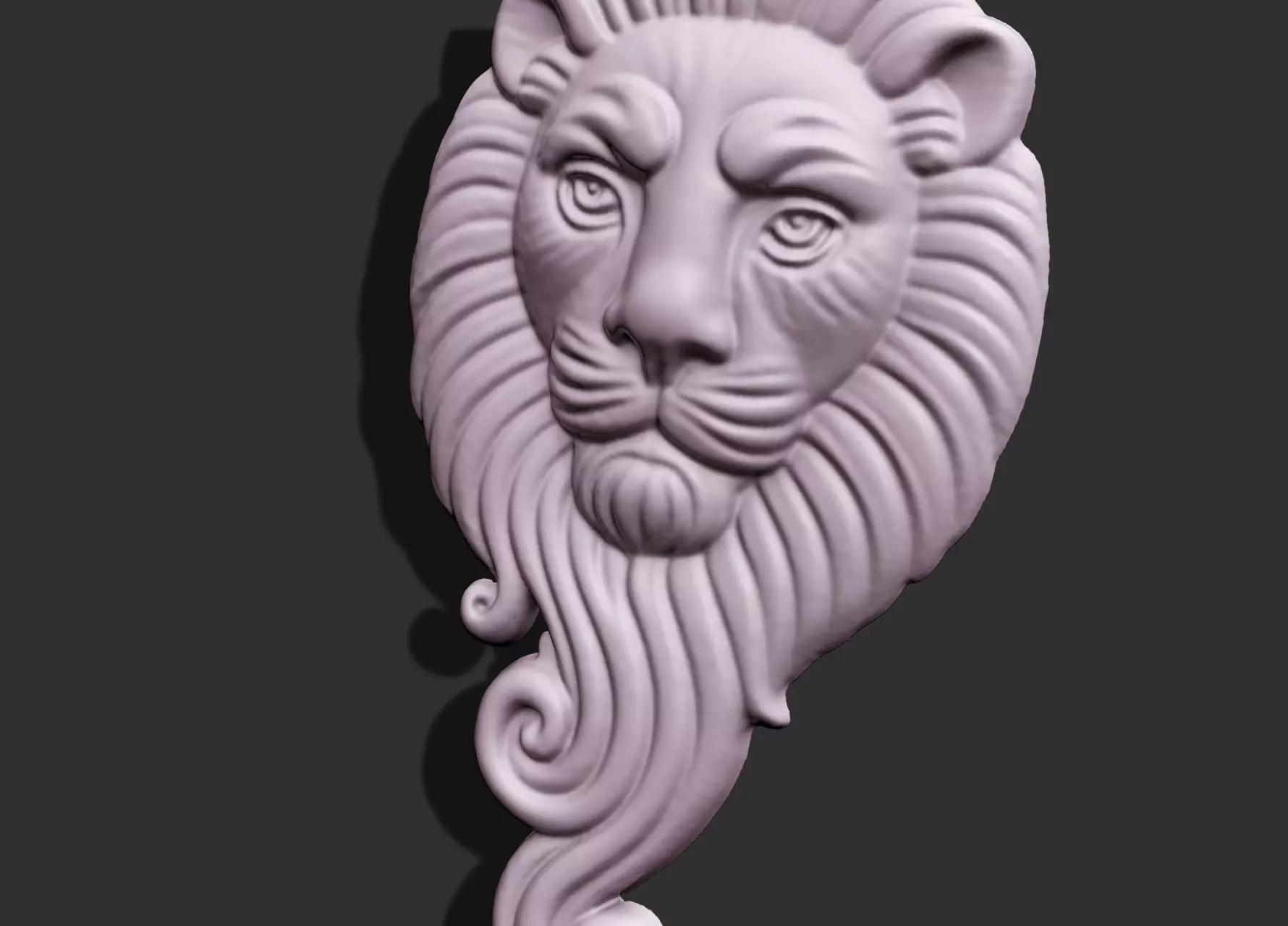 ABSTRACT LION BASE RELIEF CNC 3DPRINTING 3D print model_4