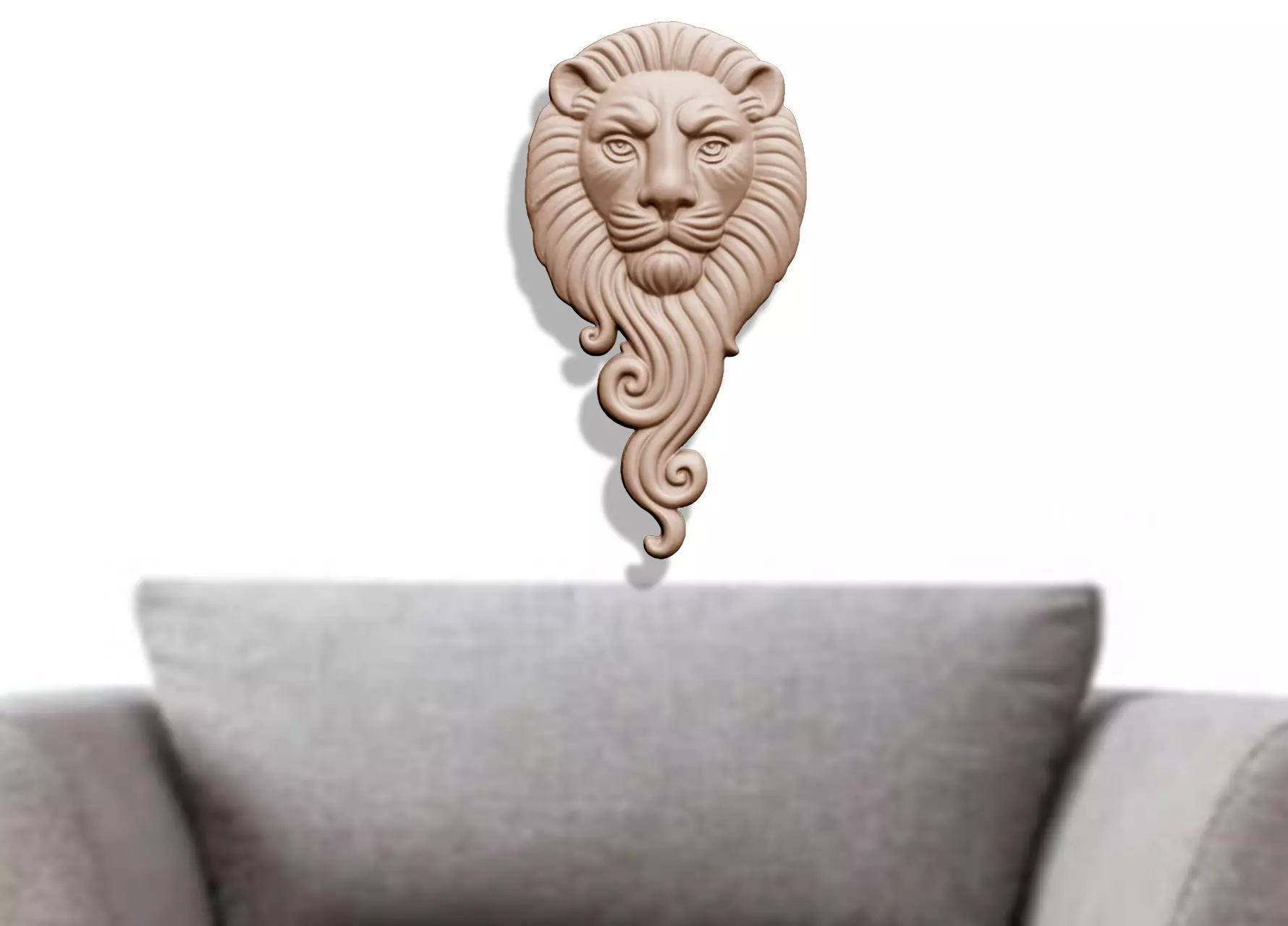 ABSTRACT LION BASE RELIEF CNC 3DPRINTING 3D print model_6