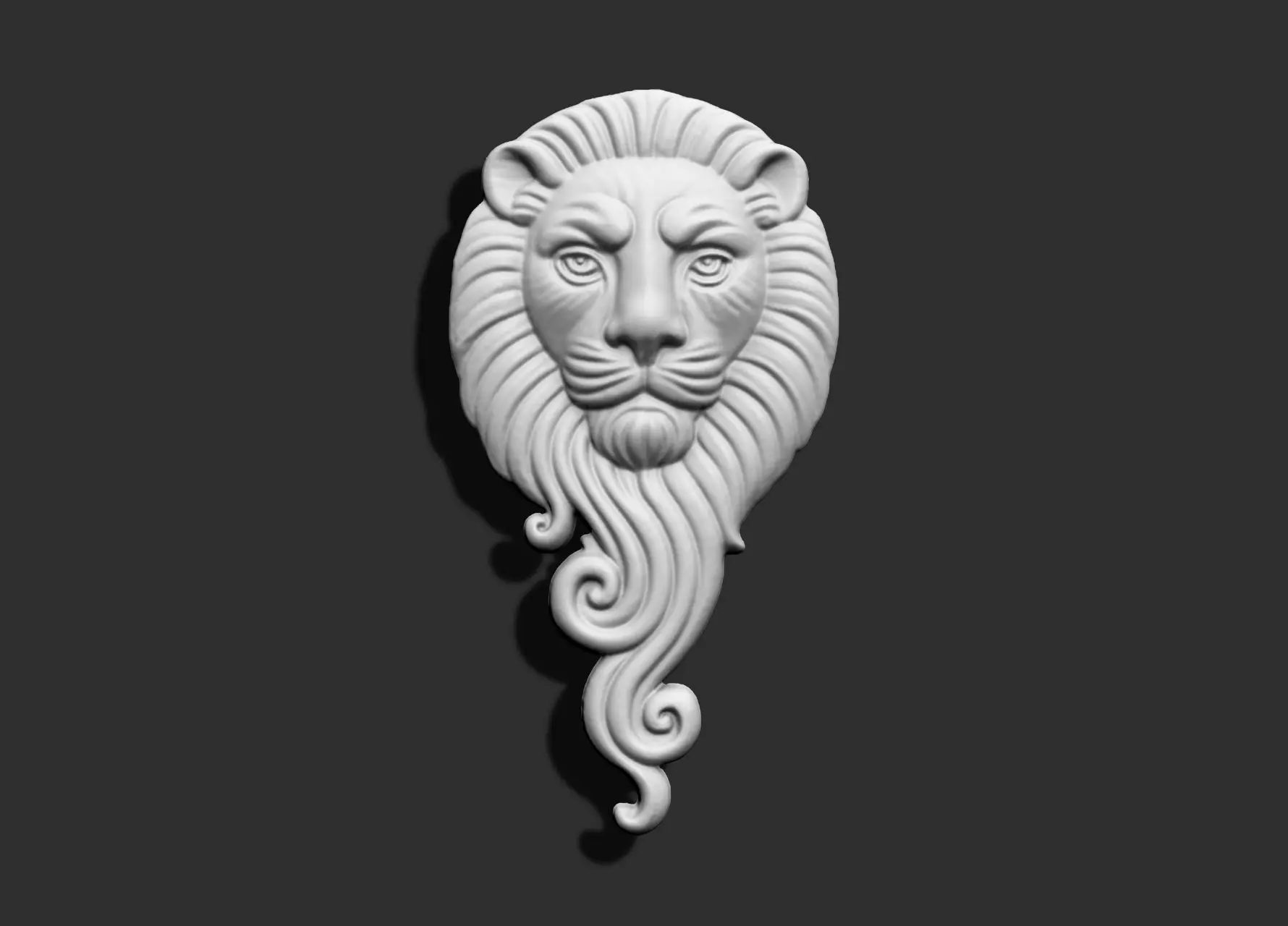 ABSTRACT LION BASE RELIEF CNC 3DPRINTING 3D print model_1