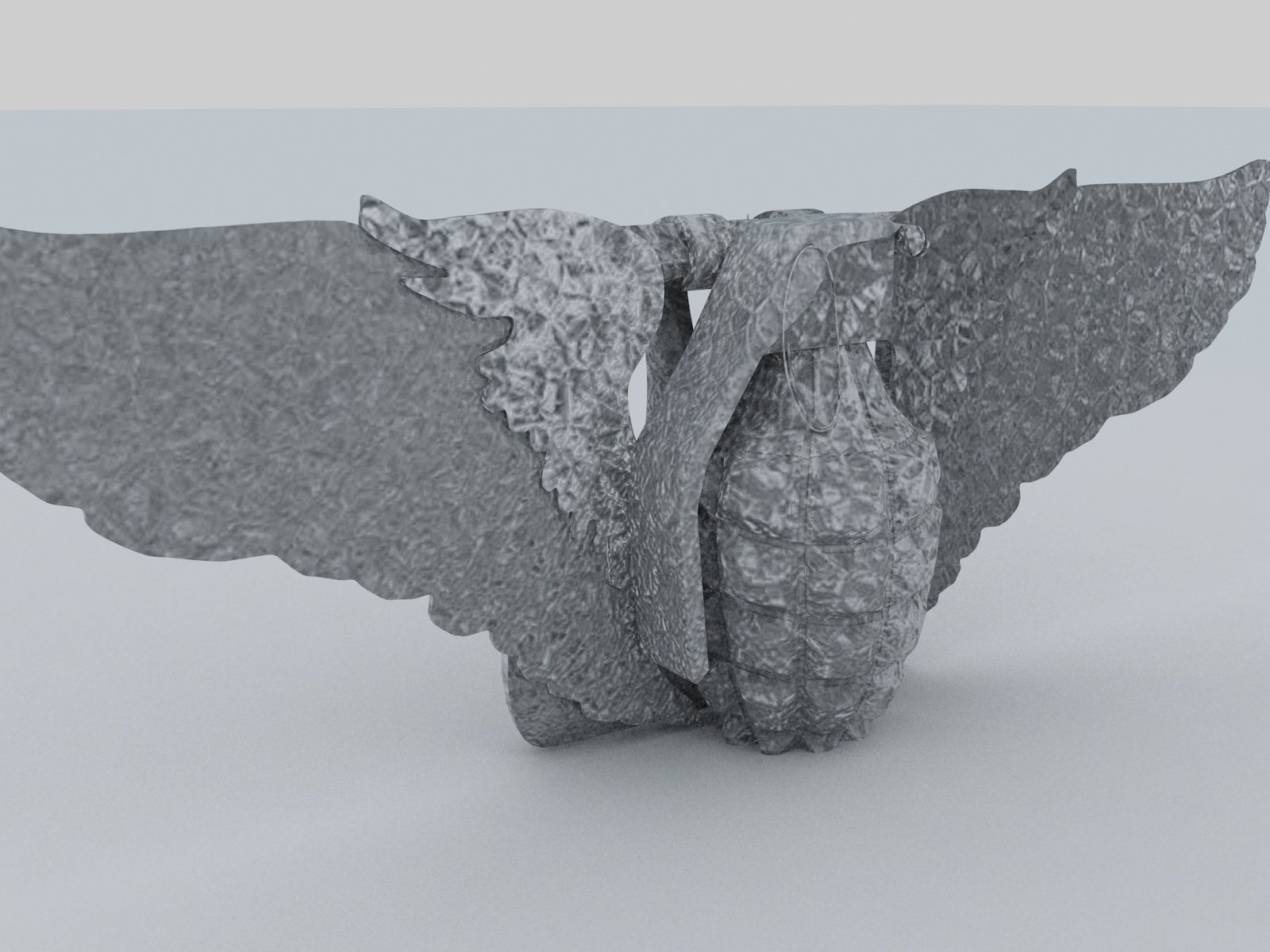 Cool Hand Grenade Belt Buckle 3D model_13