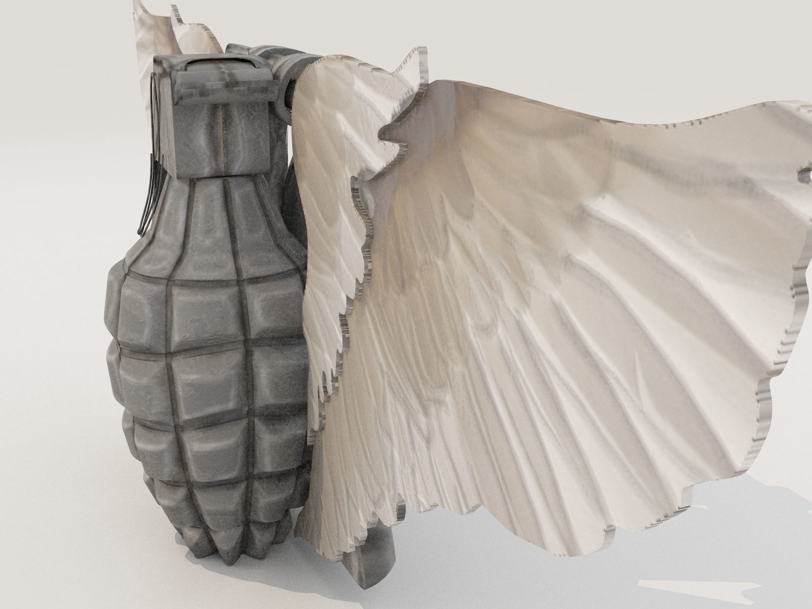 Cool Hand Grenade Belt Buckle 3D model_3