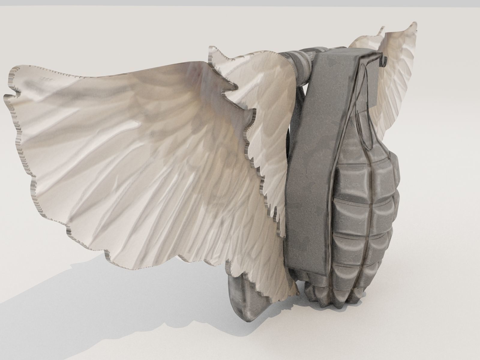 Cool Hand Grenade Belt Buckle 3D model_2