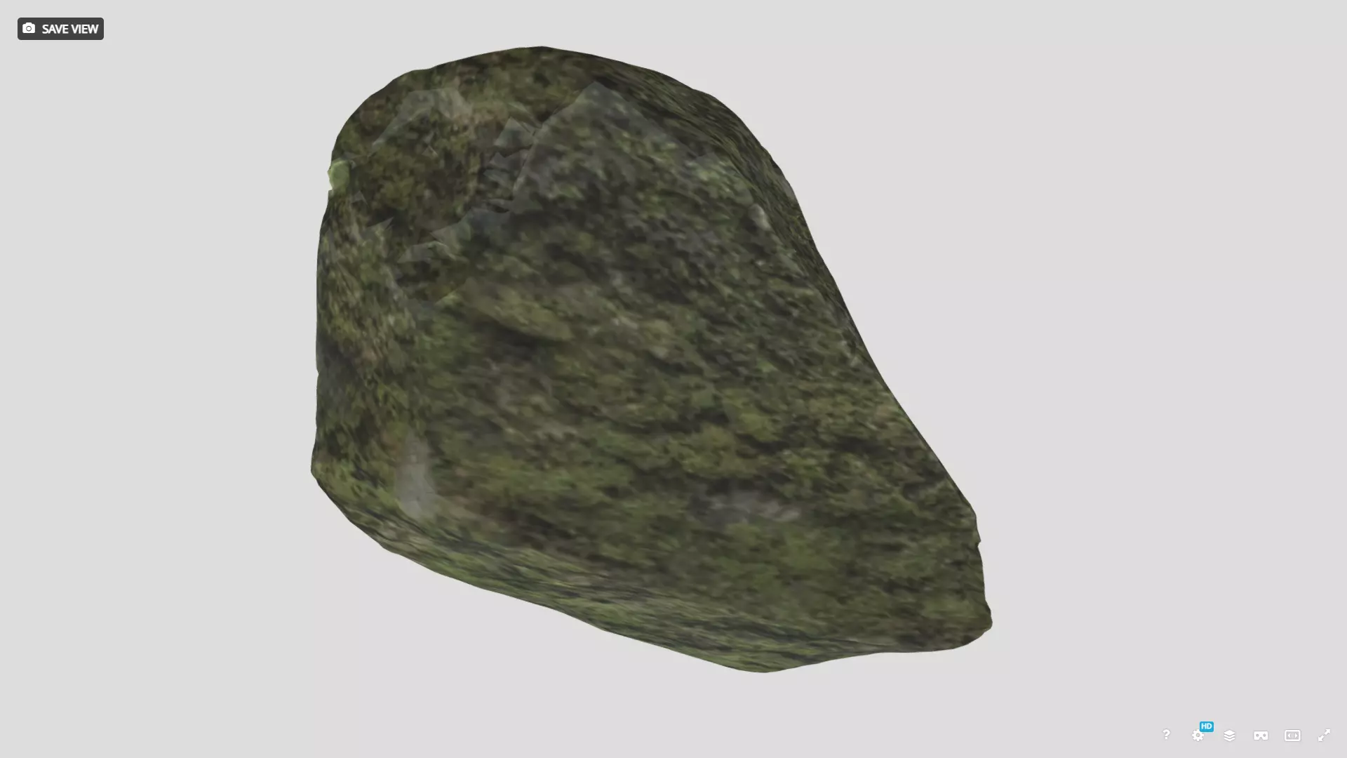 High Precision Moss Covered Rock 3D AssetKit PBR Low-poly 3D model_2