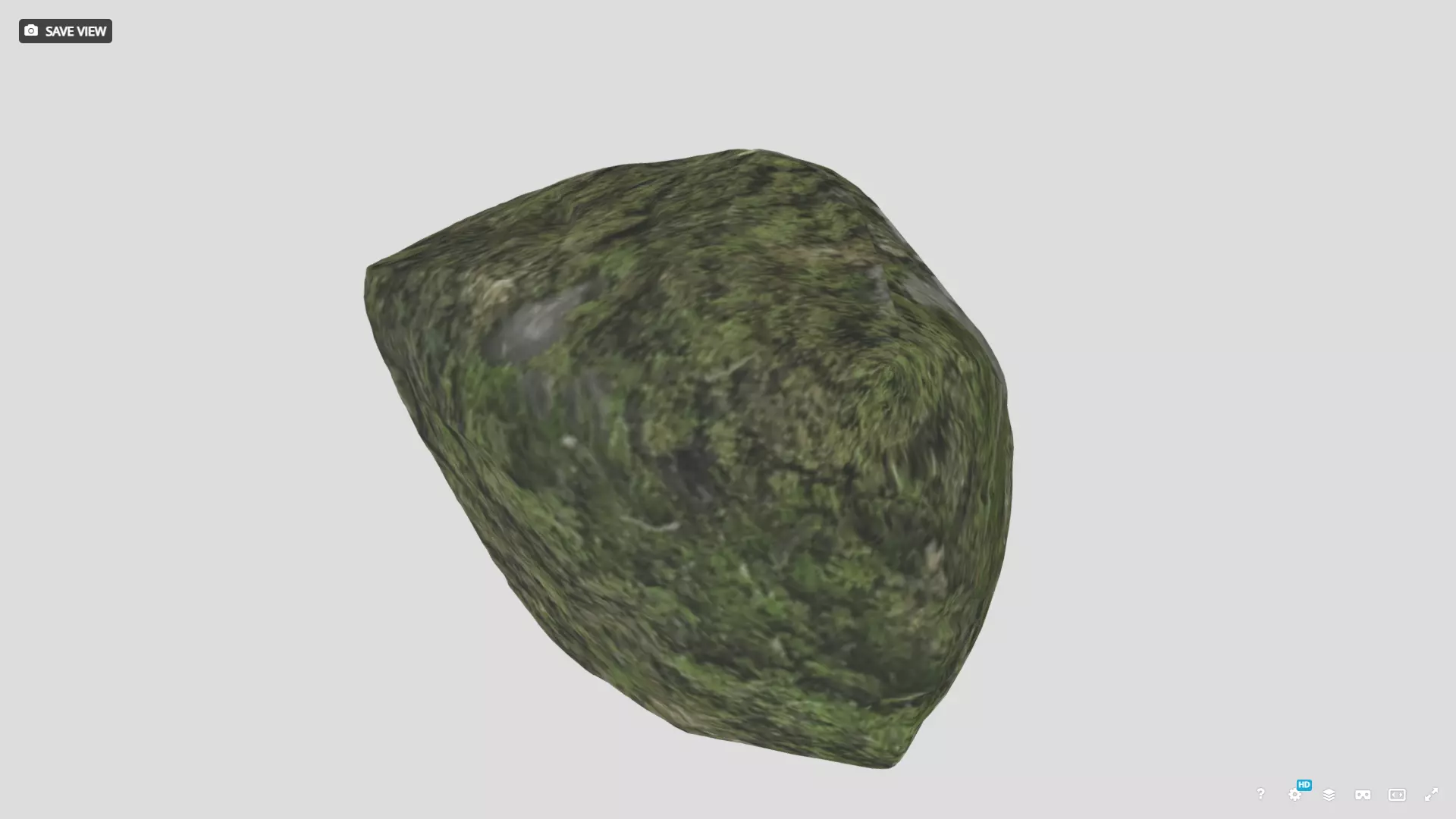 High Precision Moss Covered Rock 3D AssetKit PBR Low-poly 3D model_6