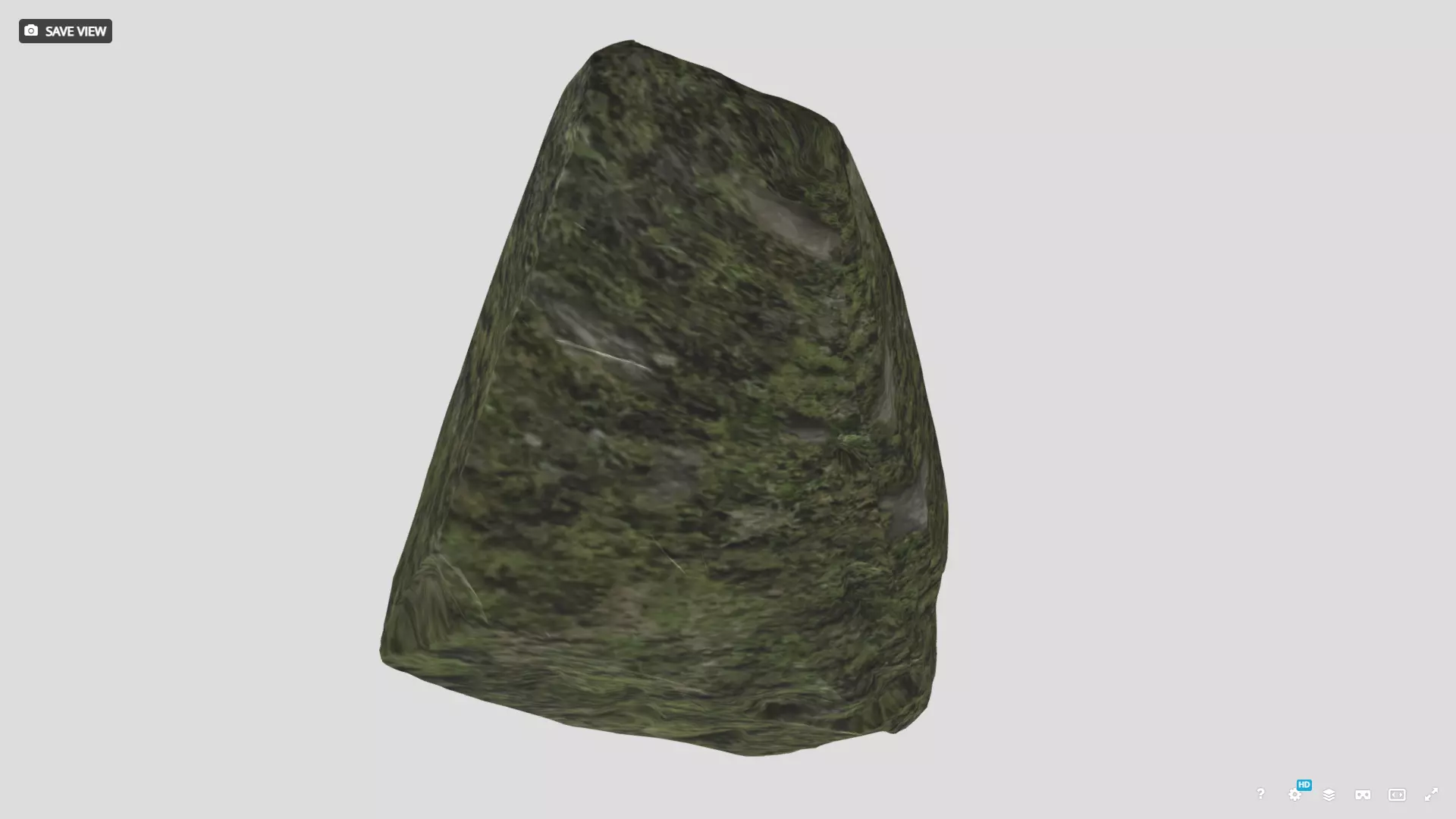 High Precision Moss Covered Rock 3D AssetKit PBR Low-poly 3D model_1