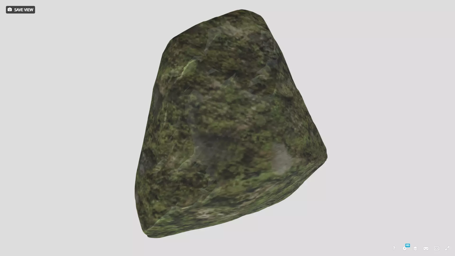 High Precision Moss Covered Rock 3D AssetKit PBR Low-poly 3D model_3
