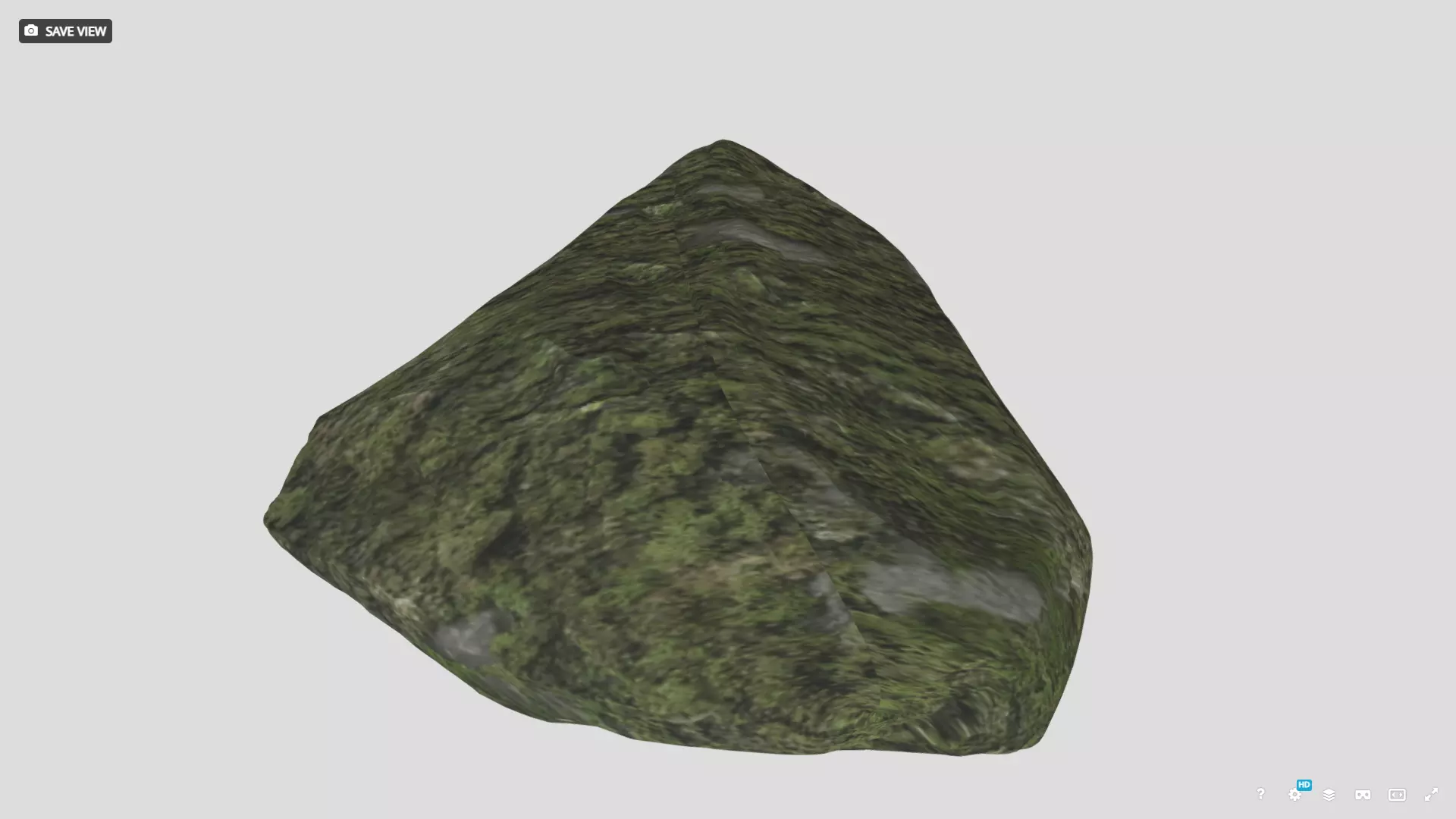 High Precision Moss Covered Rock 3D AssetKit PBR Low-poly 3D model_5