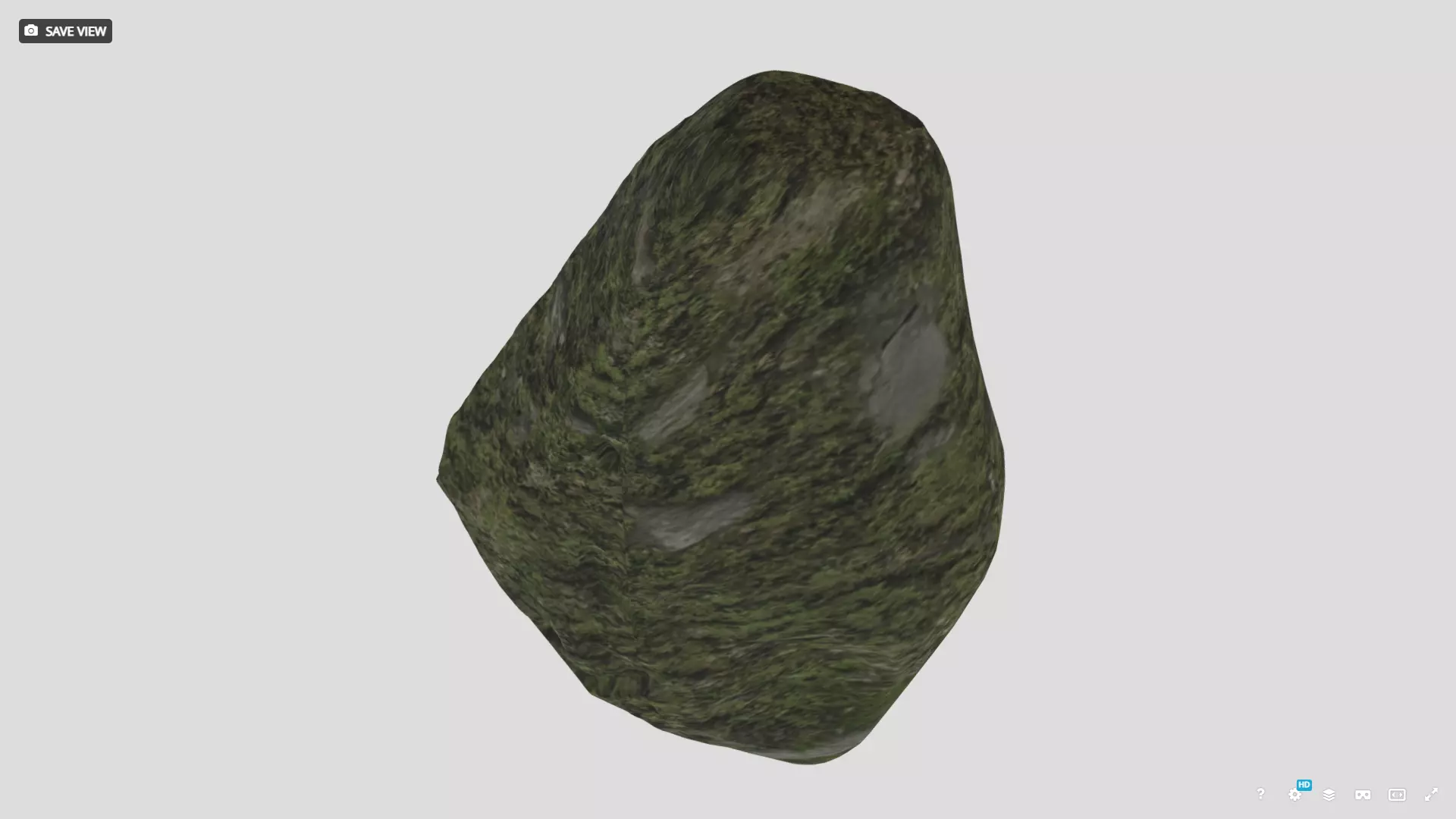 High Precision Moss Covered Rock 3D AssetKit PBR Low-poly 3D model_0