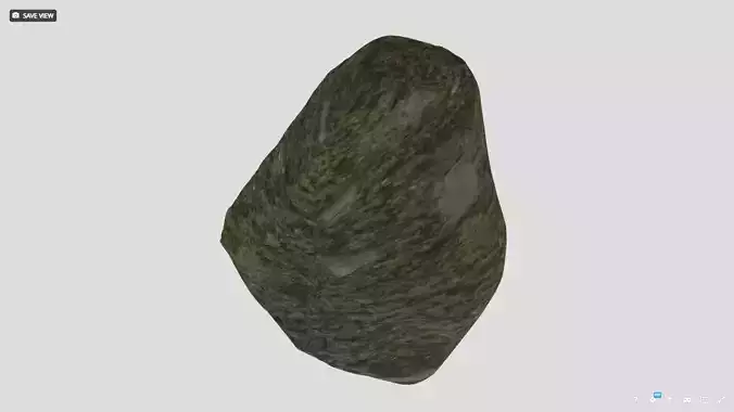 High Precision Moss Covered Rock 3D AssetKit PBR Low-poly