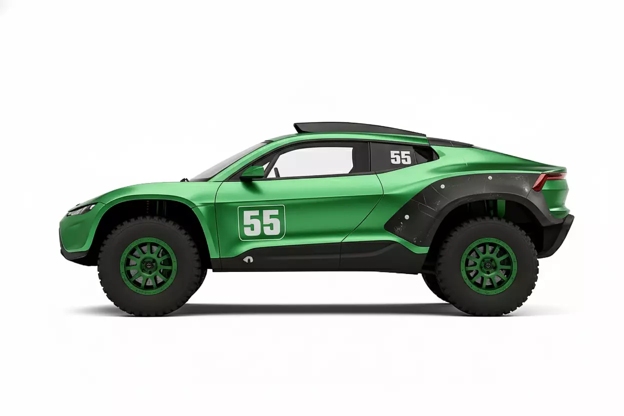 Futuristic Electric Off Road Rally Low-poly 3D model_4