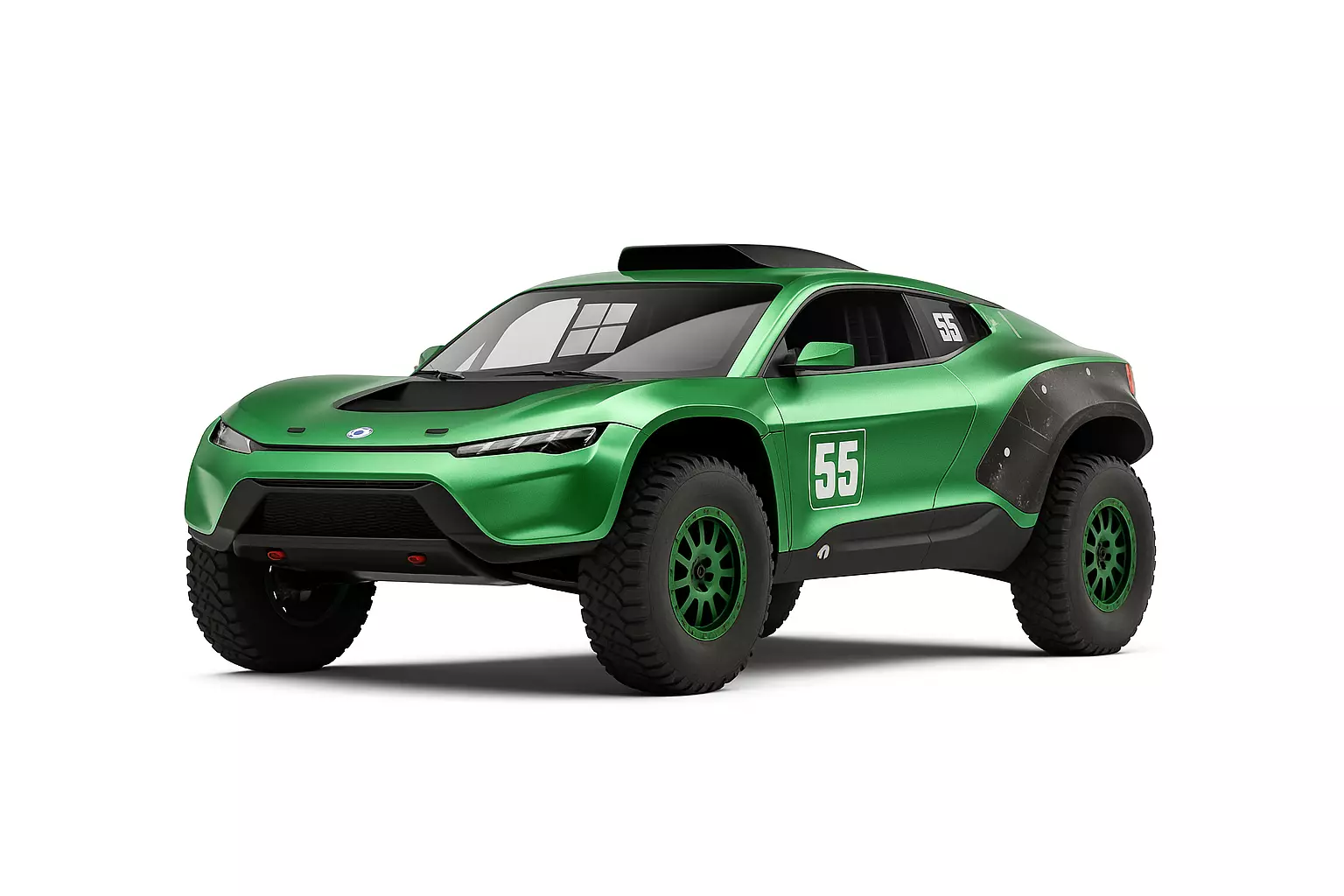 Futuristic Electric Off Road Rally Low-poly 3D model_2