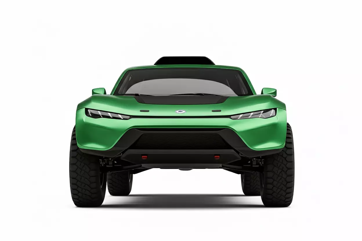 Futuristic Electric Off Road Rally Low-poly 3D model_1