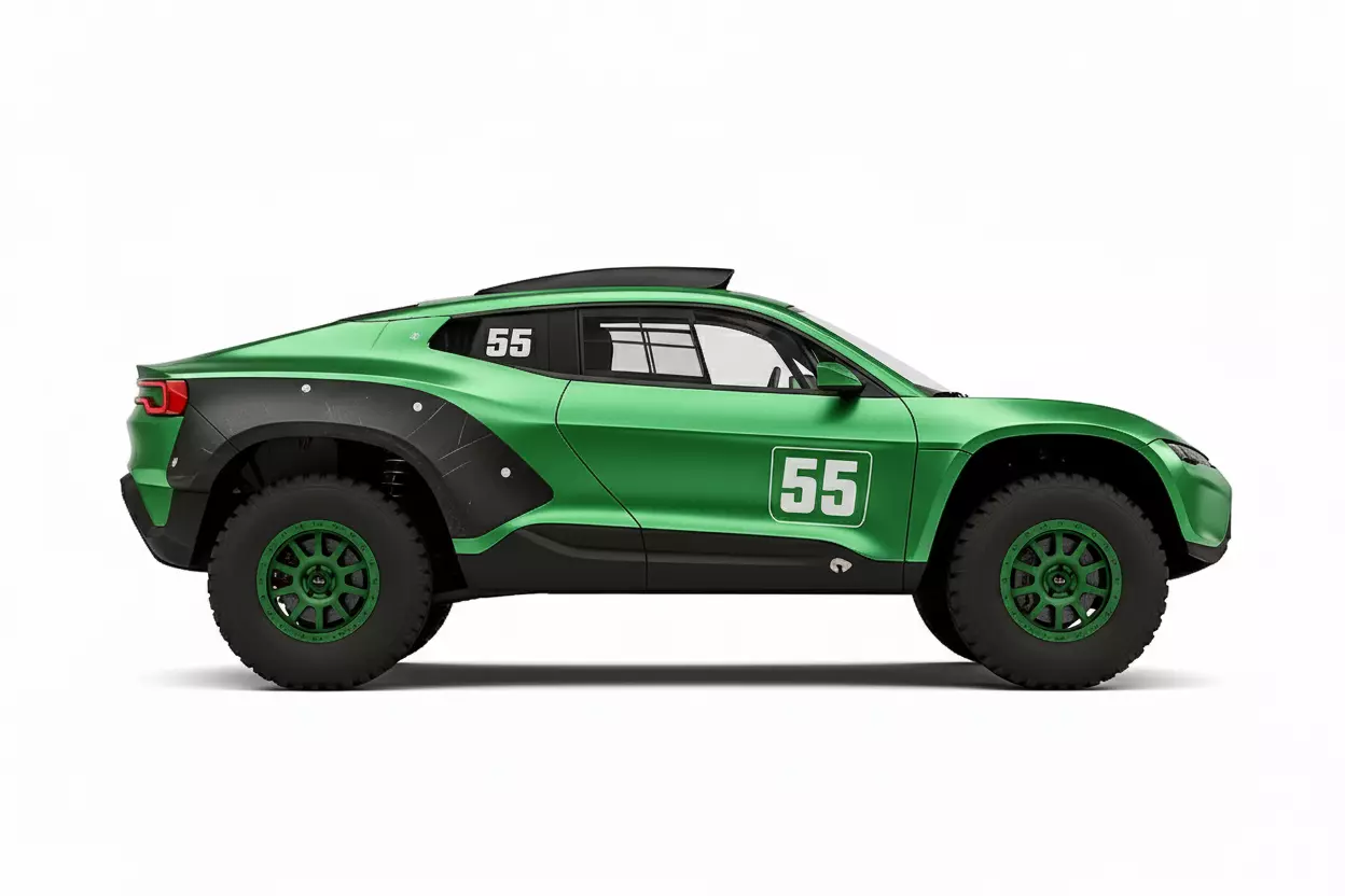 Futuristic Electric Off Road Rally Low-poly 3D model_5