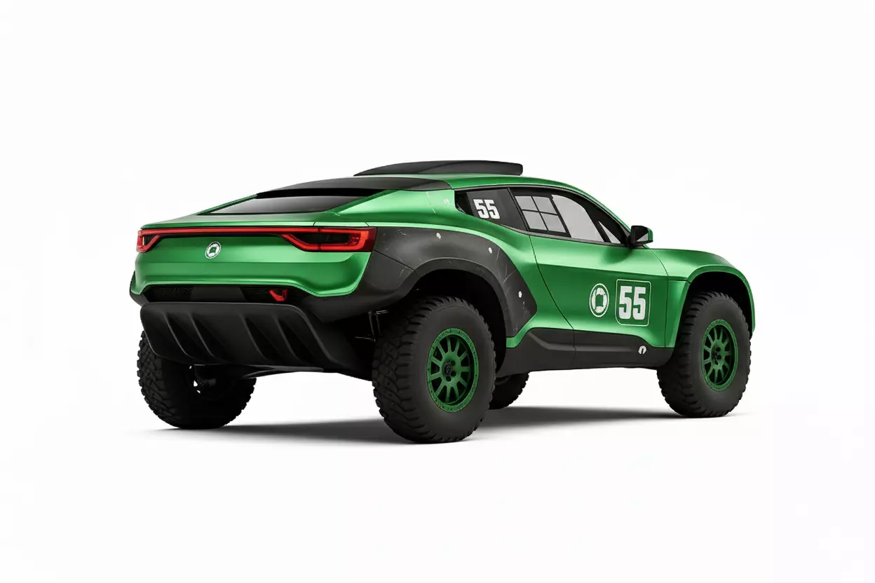 Futuristic Electric Off Road Rally Low-poly 3D model_7