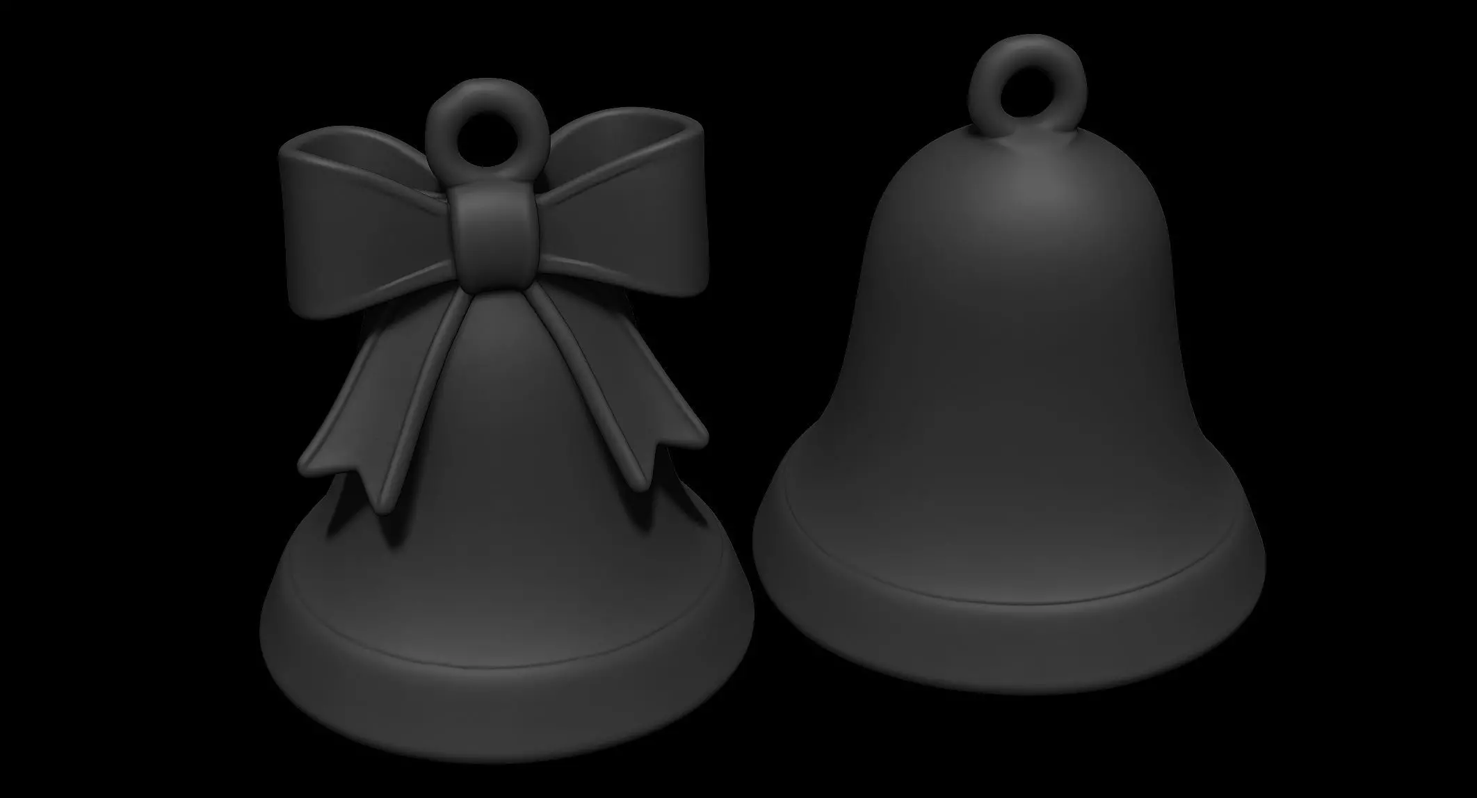 3D Printed Christmas Bells Simple Holiday Decoration 3D print model