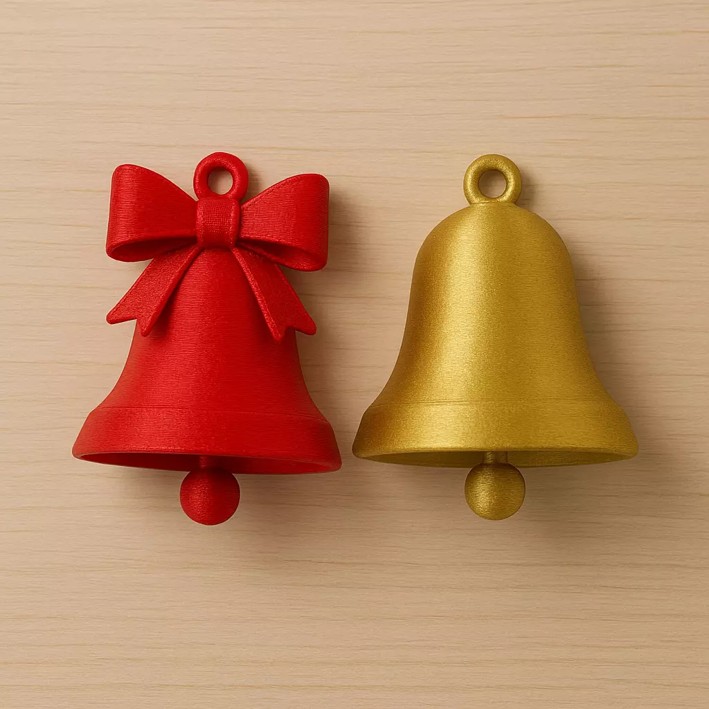 3D Printed Christmas Bells  Simple Holiday Decoration 3D print model_1