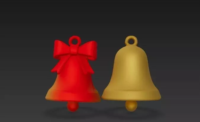 3D Printed Christmas Bells  Simple Holiday Decoration 3D print model_2