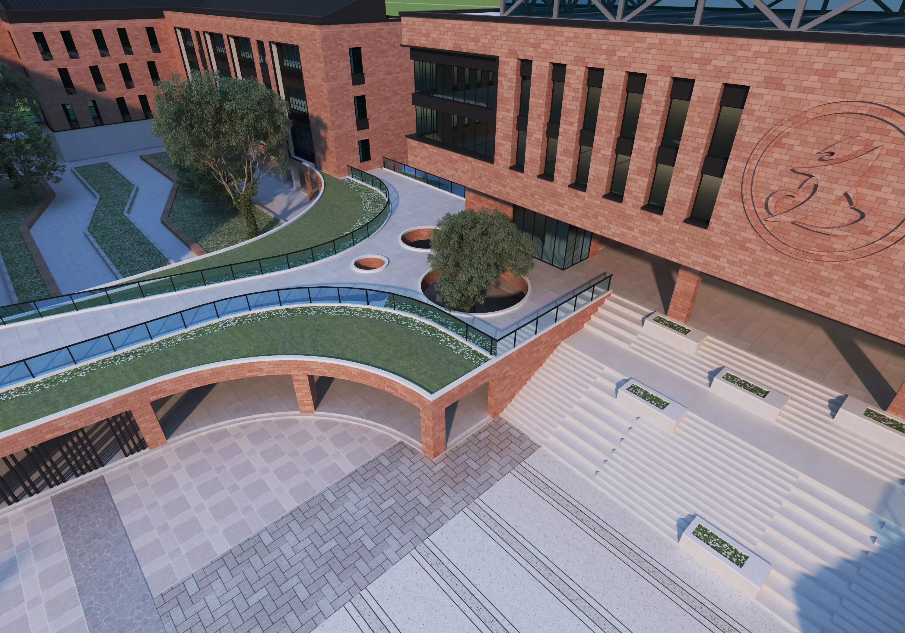 School Building 13 Low-poly 3D model_8