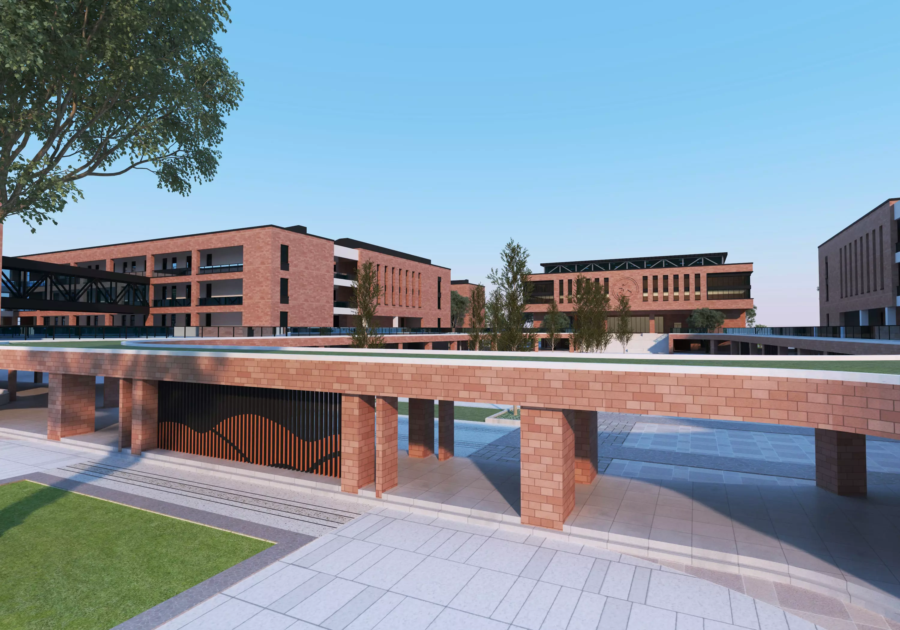 School Building 13 Low-poly 3D model_11