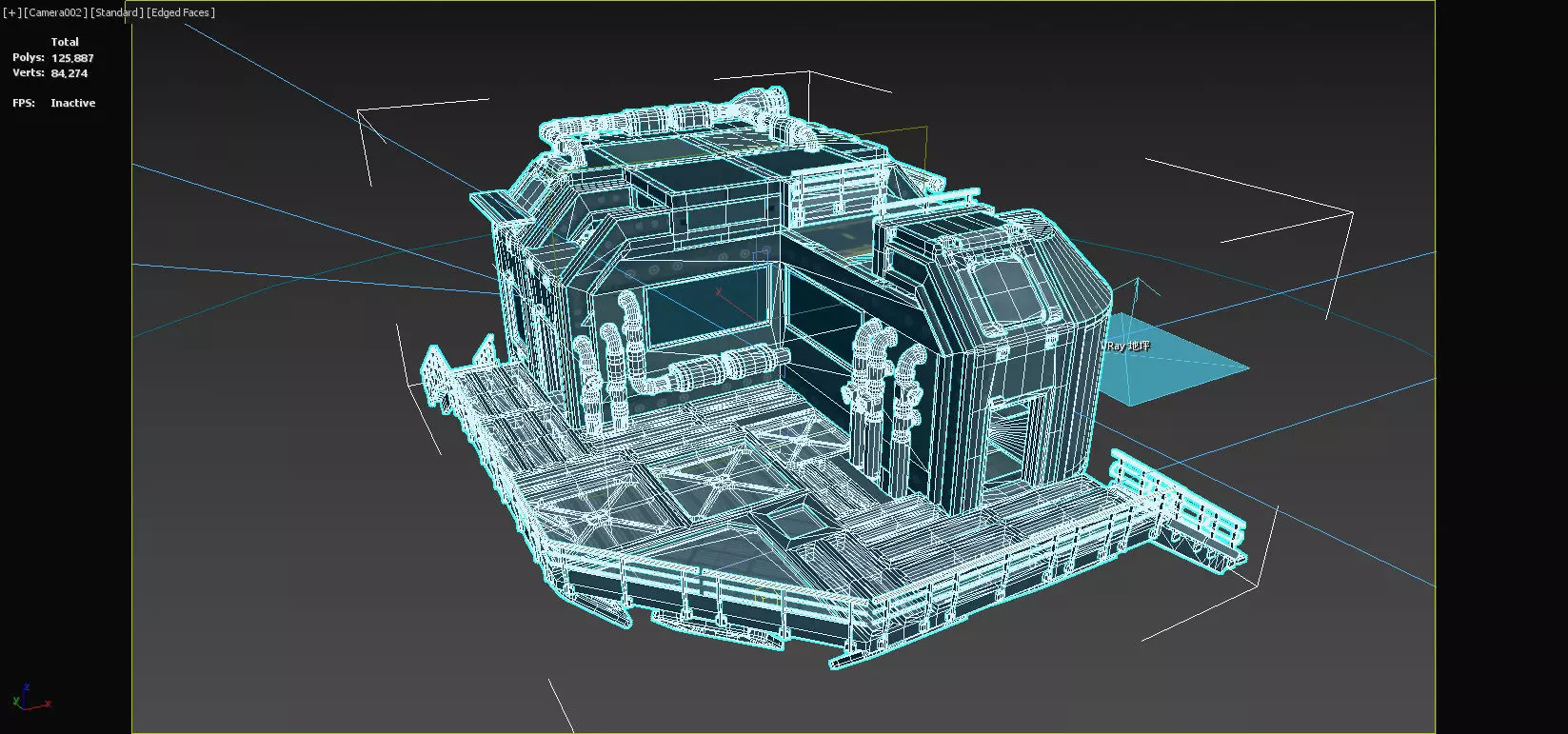 Future Sci-Fi Science Camp House 3D model_6